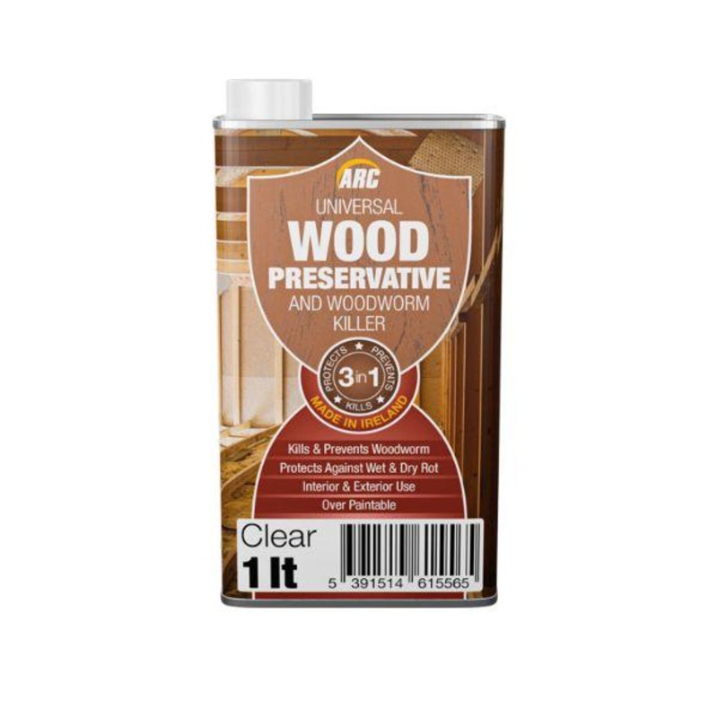 Arc Wood Preservative & Woodworm Killer Clear 1L
