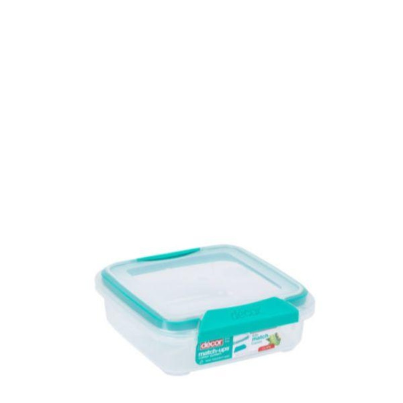 Decor Match-Ups Clips Sqr 630ml Teal