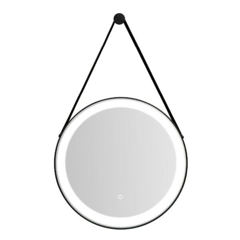 Tema Florence IP44 Black Hang Round Led Mirr  60Cm