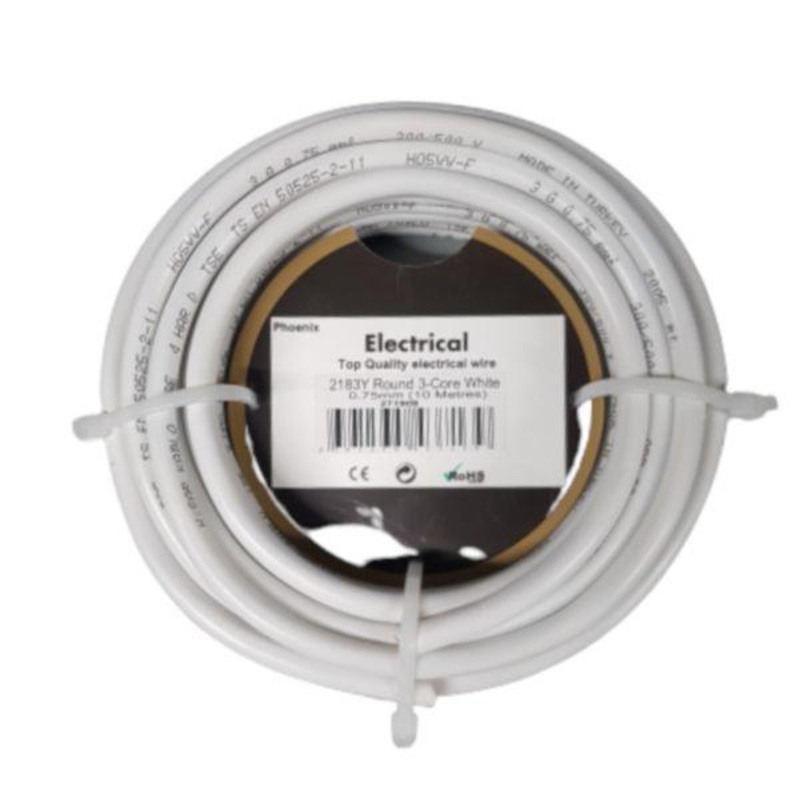 Phoenix 2182Y Round 3-Core White 2.5mm (10 M)