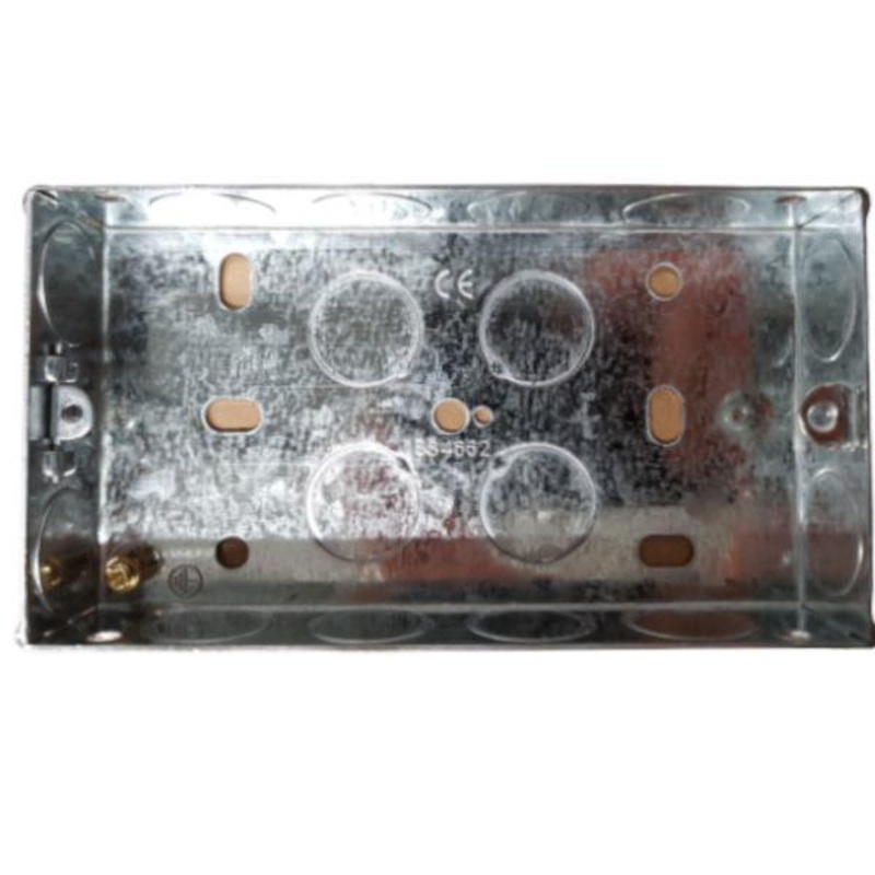 2 Gang 25mm Flush Metal Box (1)