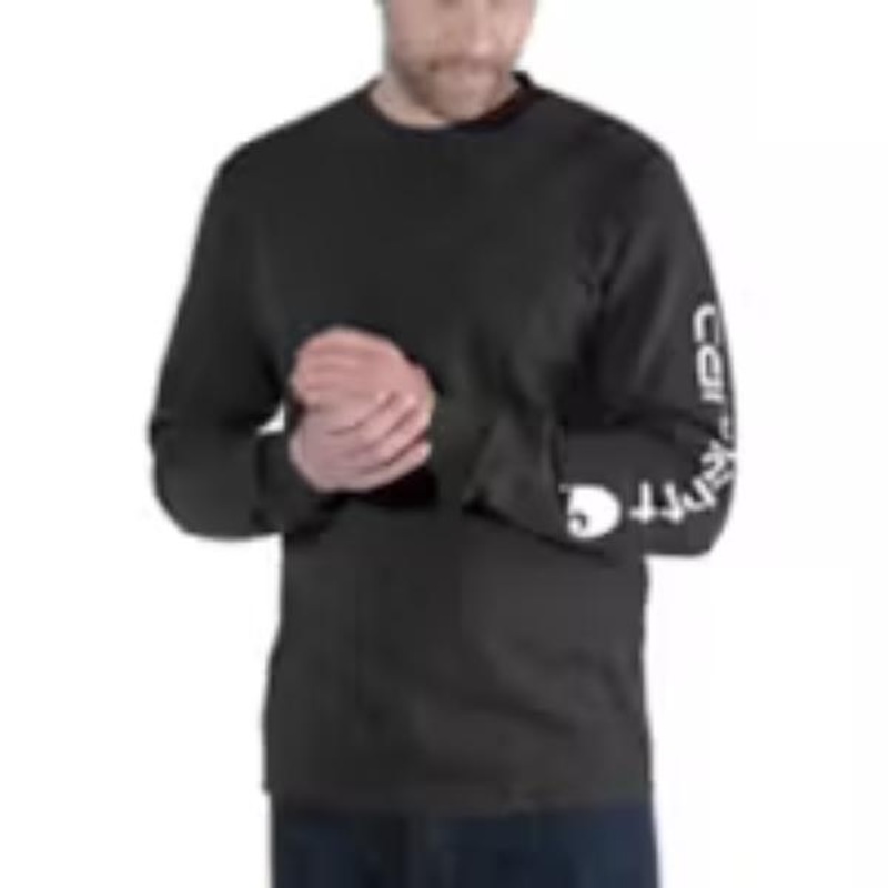 Carhartt Relaxed Fit Long Sleeve Tshirt Graphic Black