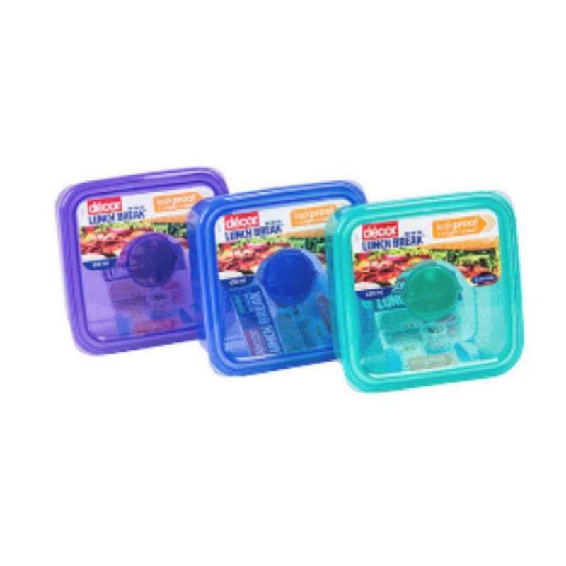 Decor Lunch Breaksandwich Box 650Ml Assorted