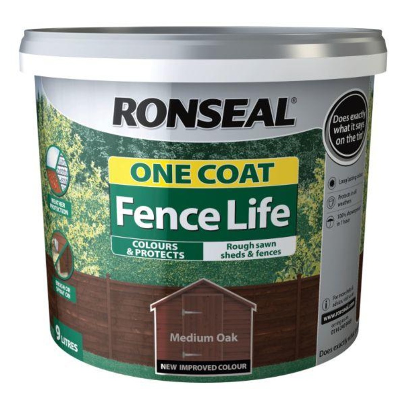Ronseal One Coat Fencelife Medium Oak 9L