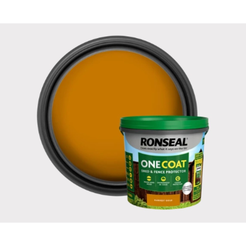 Ronseal Onecoat Shed & Fence Protector Refill Pouch Harvest Gold 950ml