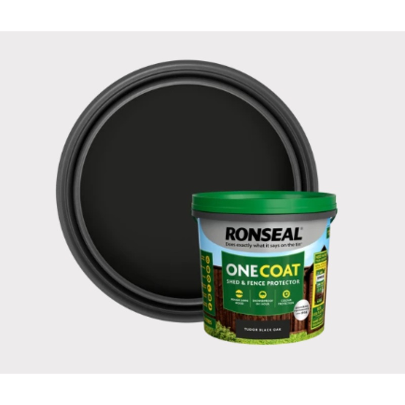 Ronseal Onecoat Shed & Fence Protector Refill Pouch Tudor Black Oak 950ml