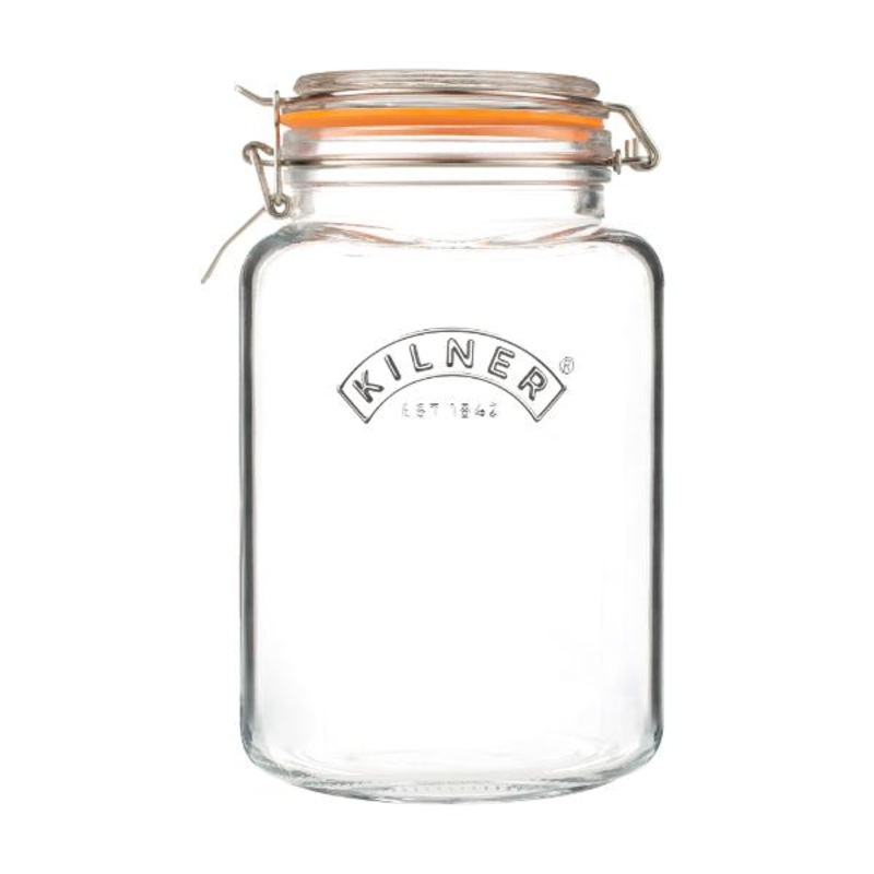 Kilner Clip Top Square  Jar 3 Litre