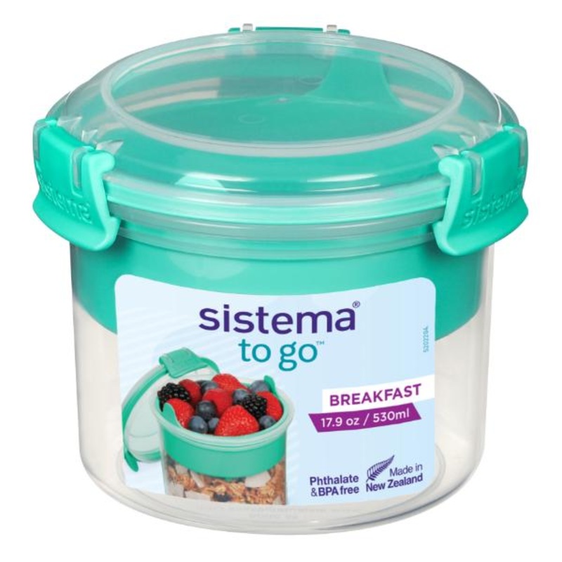 Sistema Breakfast To Go – Clear with Coloured Clips