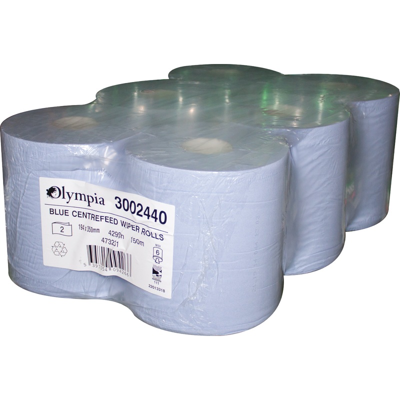 Blue Centre Feed Roll 150Ml 2 Ply