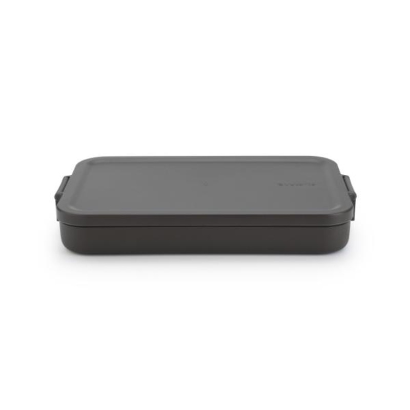 Make & Take Lunch Box, Flat, Plastic – Dark Grey