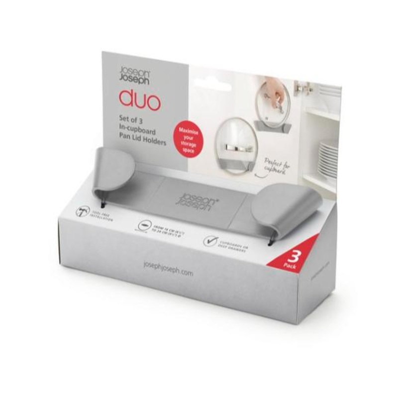 JJ DUO 3-piece Pan Lid Holders – Grey