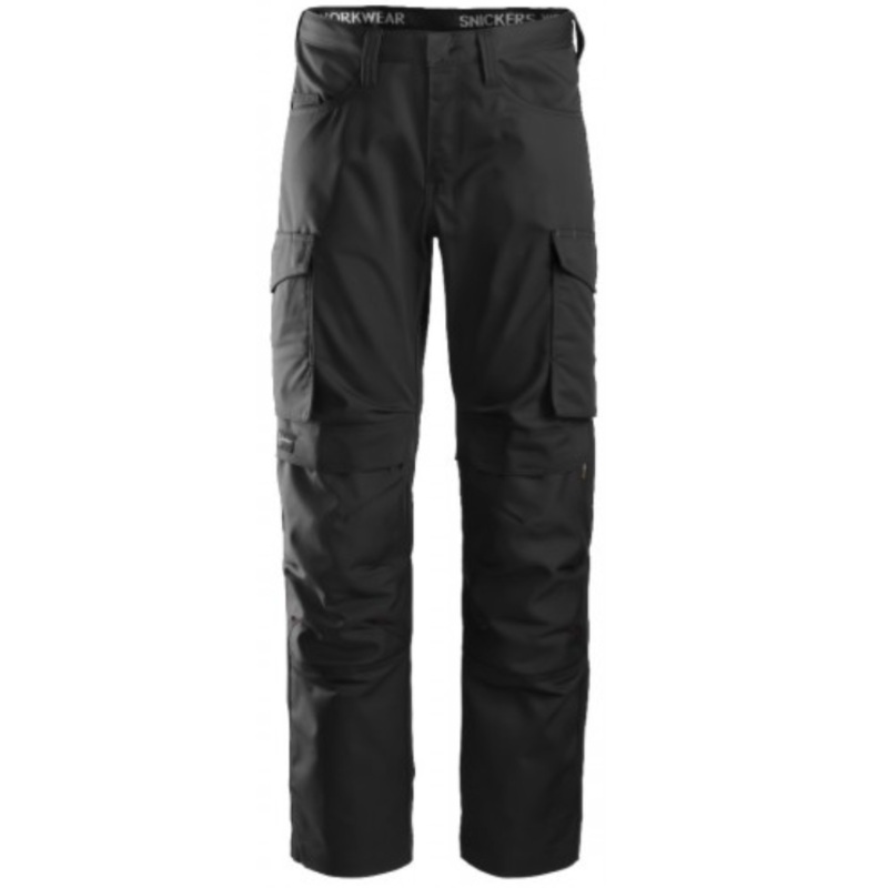 Snickers Service Line Trousers With Knee Guard Black