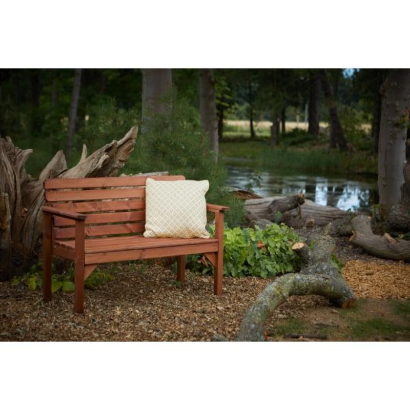 Tom Chambers Wooden Amber Bench 2 Seater W1.17m x D49cm x H84cm