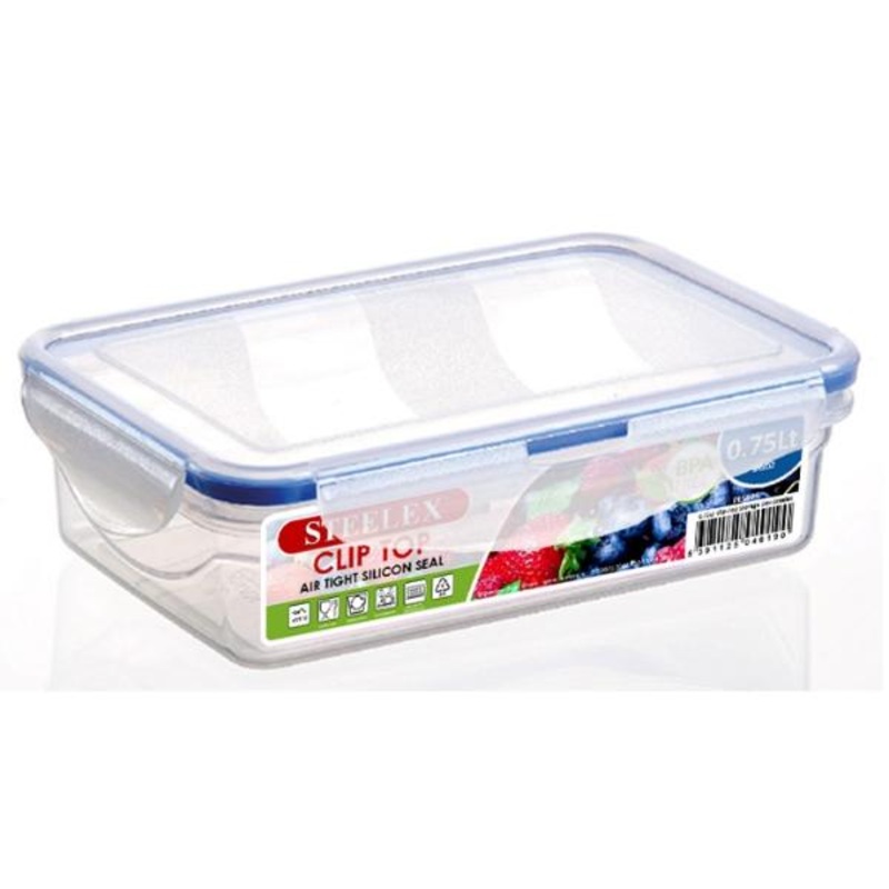 0.75Lt ‘Clip Top’ Food Box Steelex