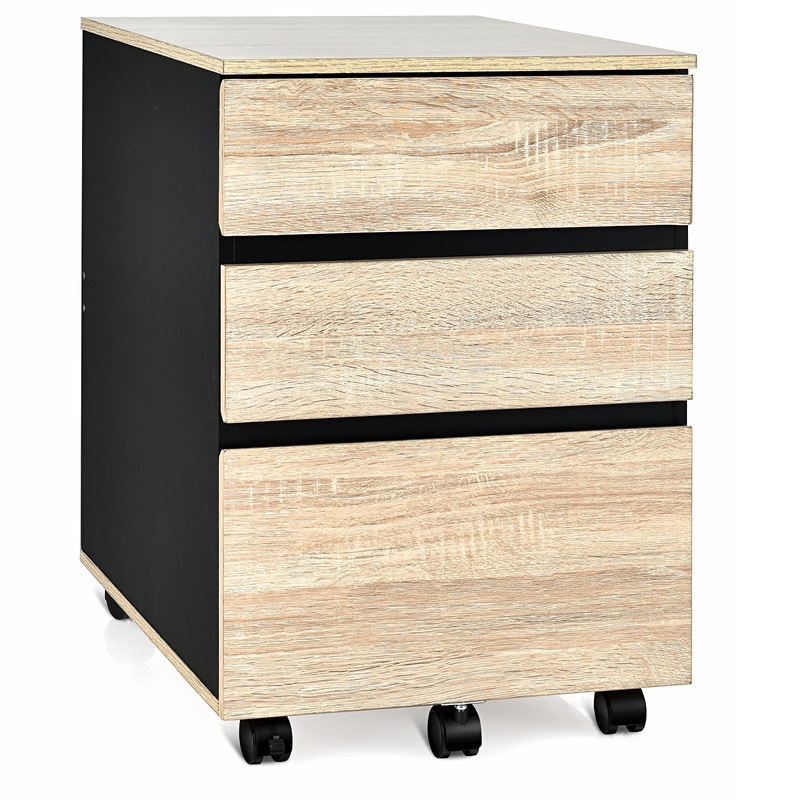 3-Drawer Mobile File Cabinet for Home Office, White