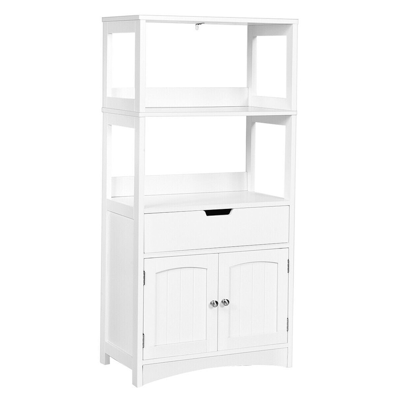 Bathroom Storage Cabinet with Shelf Floor Cabinet and Drawer, White