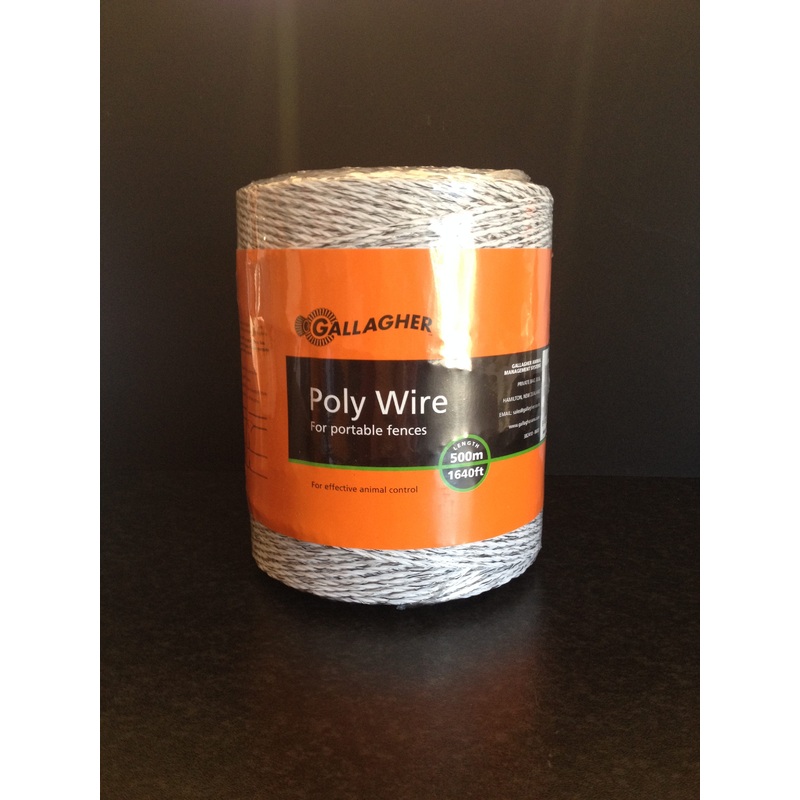 Gallagher Polywire 6 Strand 500M White