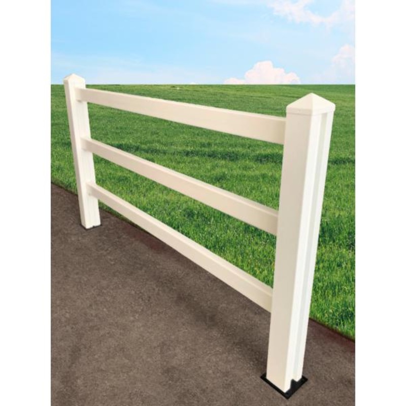 Satus Fence Post & Rail Fence Rail 2400mm X 48.5mm X 100mm Matt White
