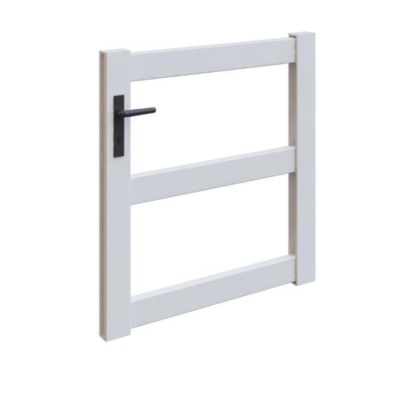 Satus Fence Post & Rail Single Aluminium Gate 960mm X 1009mm Matt White
