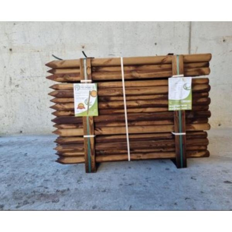 Propost Machine Round Fence Post Brown NSAI 4ft x 3
