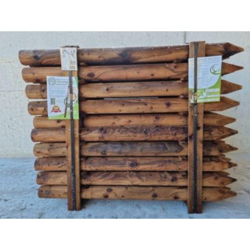 Propost Machine Round Fence Post Brown NSAI 6ft x 4
