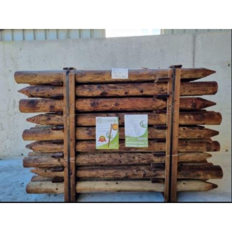 Propost Peeled Fence Post Brown NSAI 6ft 4-5