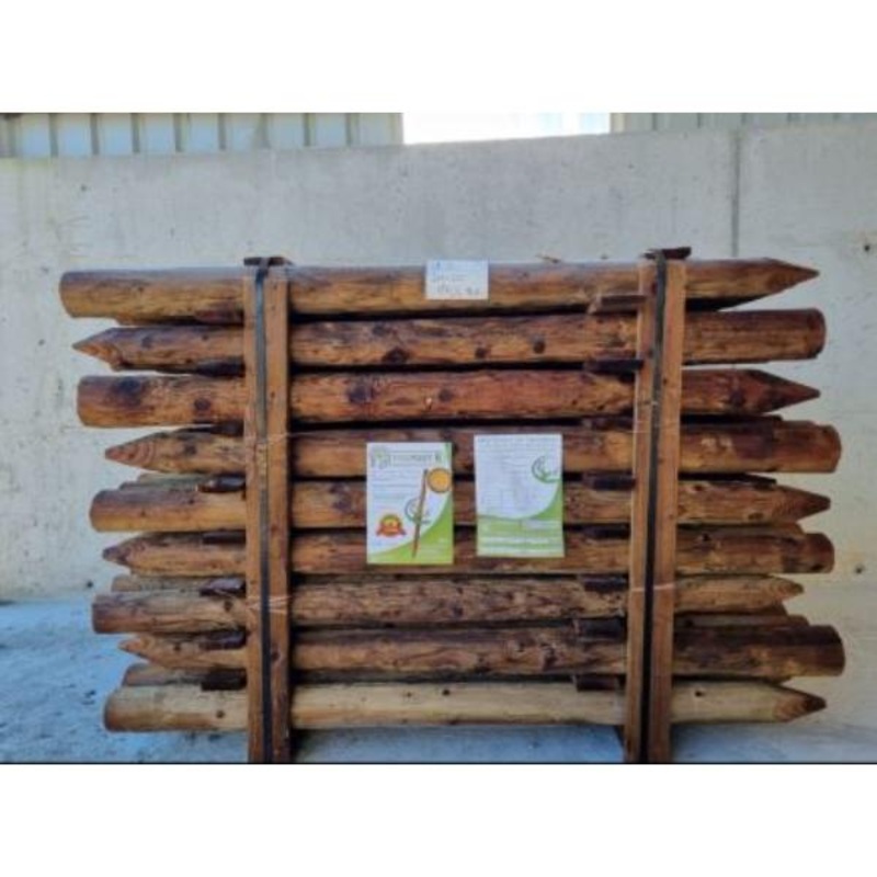 Propost Peeled Fence Post Brown NSAI 6ft 5-6