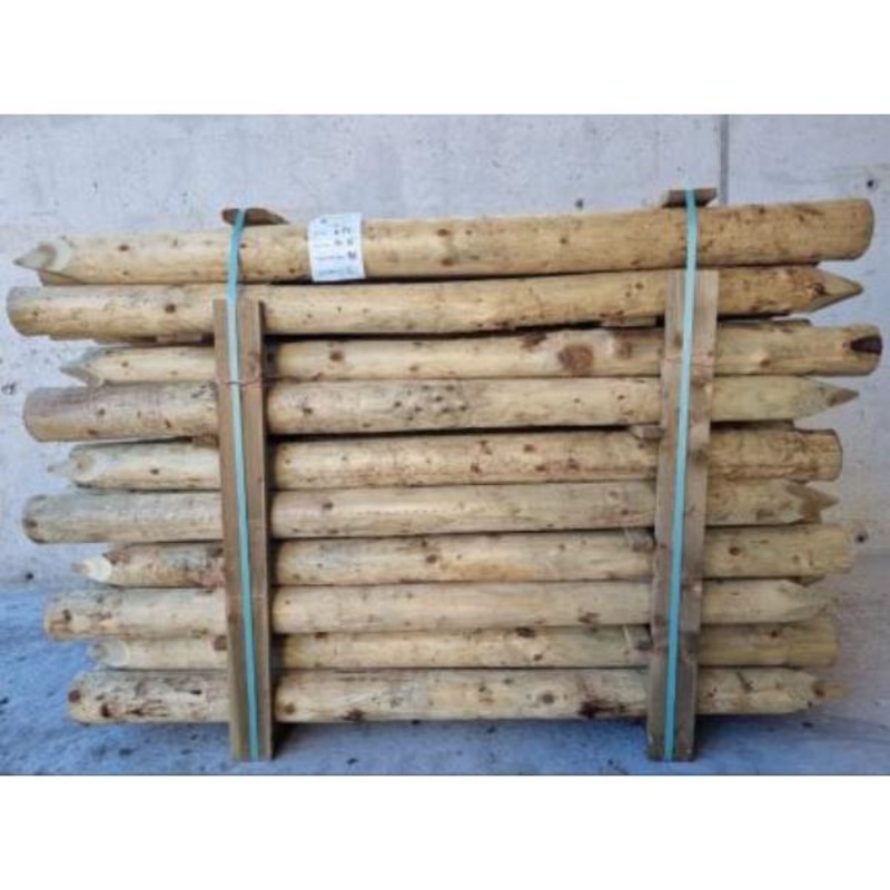 Woodfarm Peeled Fence Post Green  (1.6m) 5’1/2” 4-5