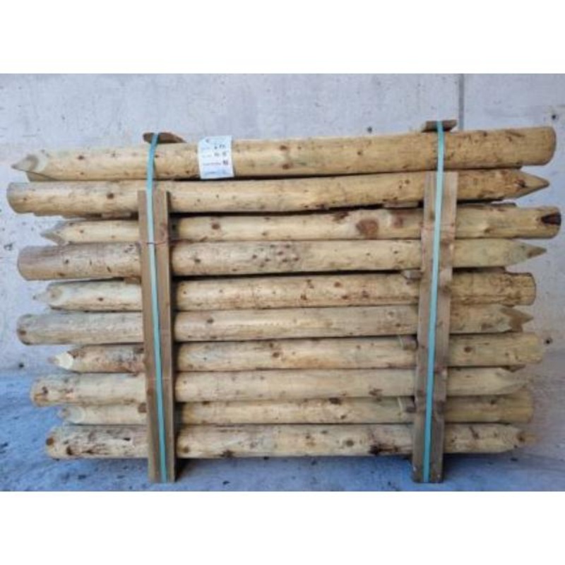 Woodfarm Peeled Fence Post Green (1.6m) 5’1/2” 5-6