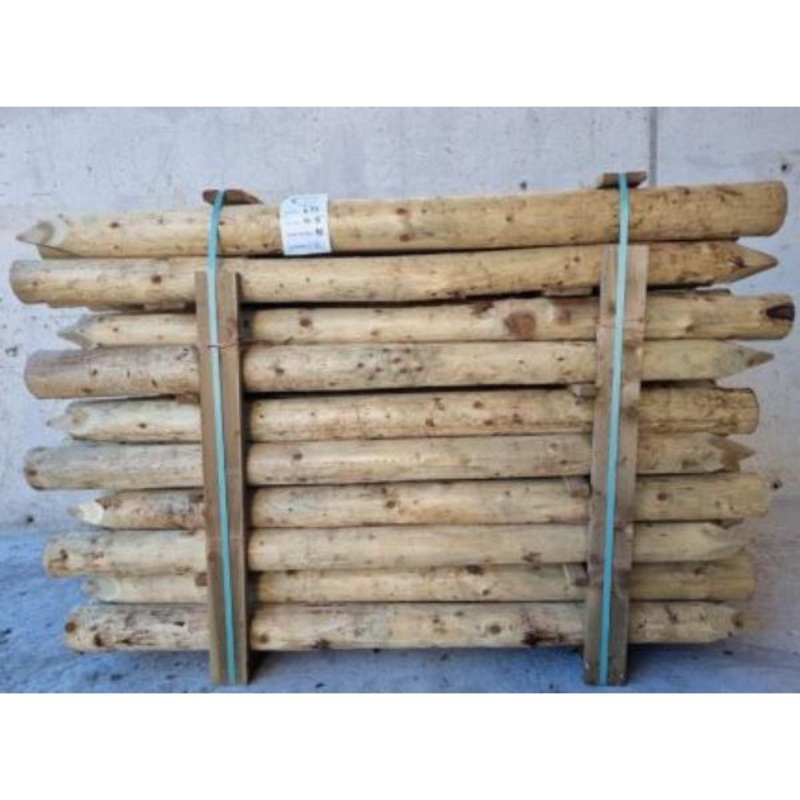 Woodfarm Peeled Fence Post Green 6ft 3-4