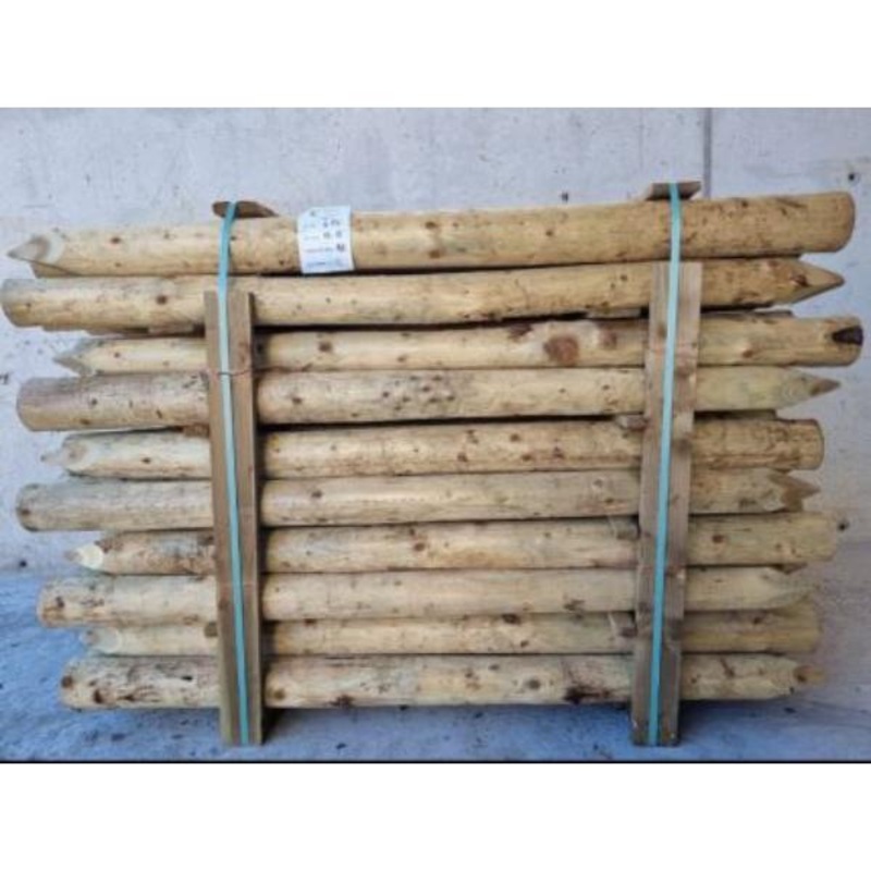 Woodfarm Peeled Fence Post Green 6ft 4-5