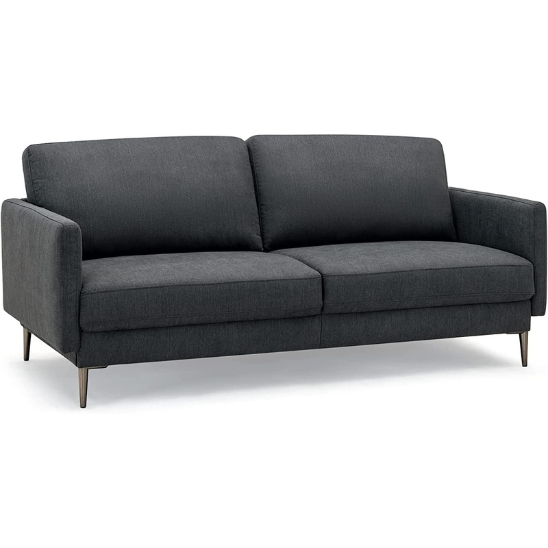 Modern Loveseat with Comfy Backrest Cushions, Gray