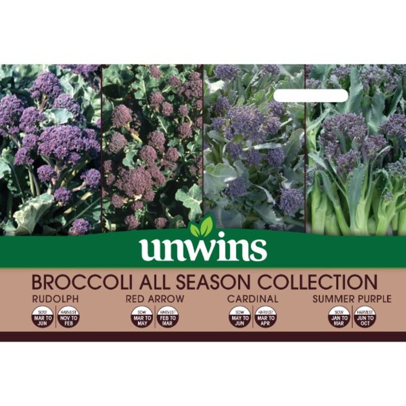Unwins Seed Packet Broccoli All Season Collection