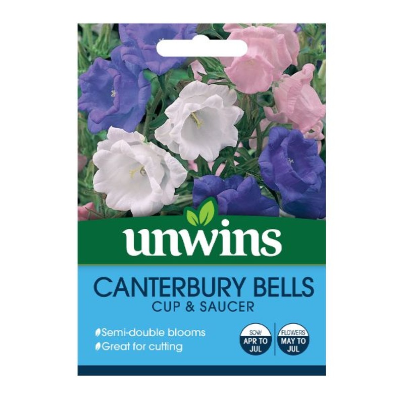 Unwins Seed Packet Canterbury Bells Cup & Saucer