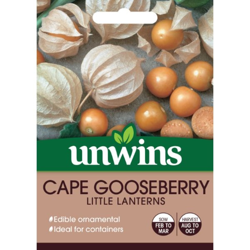 Unwins Seed Packet Cape Gooseberry Little Lanterns