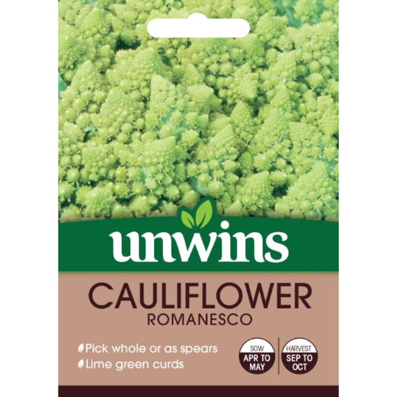 Unwins Seed Packet Cauliflower Romanesco