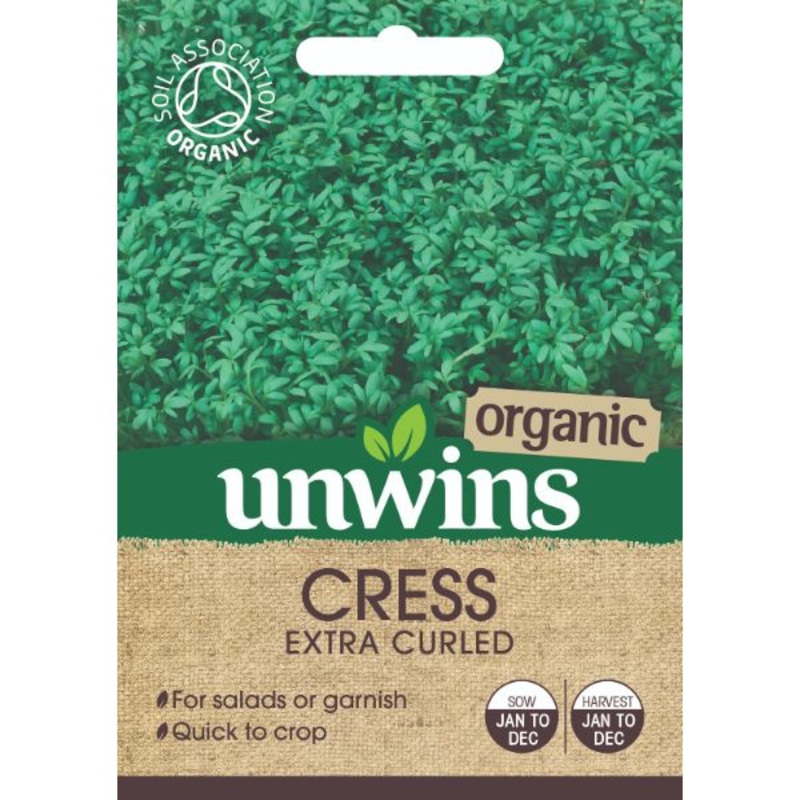 Unwins Seed Packet Cress Organic