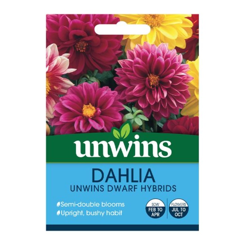 Unwins Seed Packet Dahlia Unwins Dwarf Hybrids