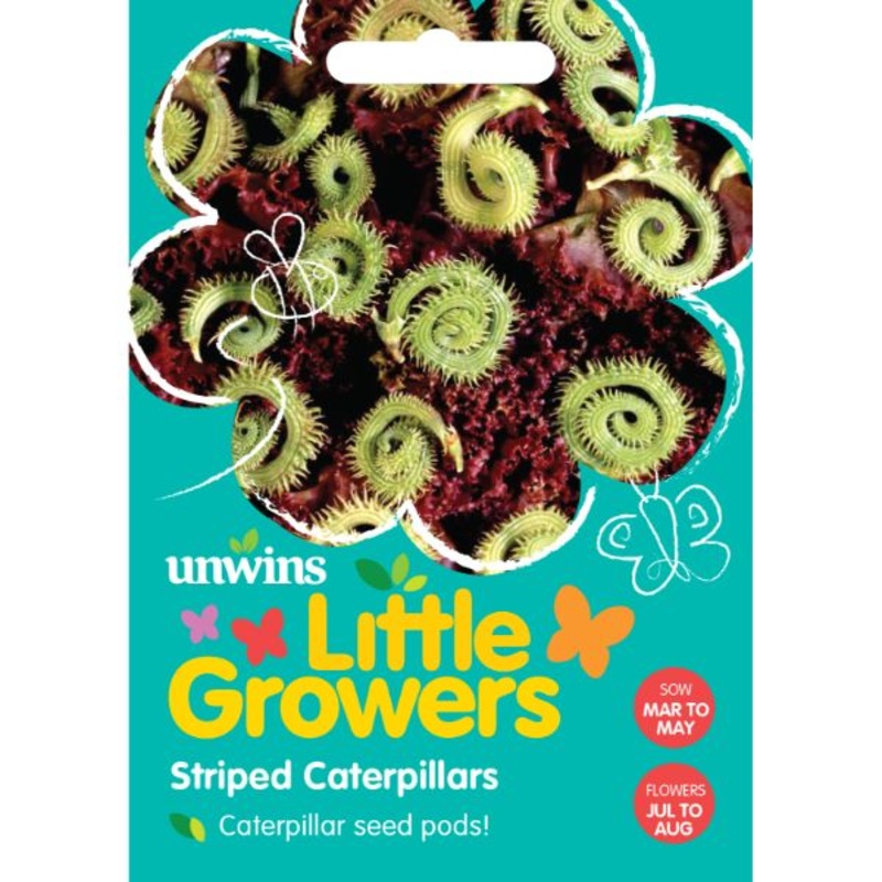 Unwins Seed Packet Little Growers Striped Caterpillars