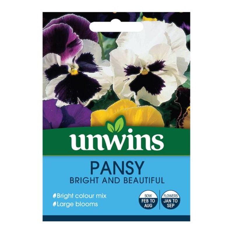 Unwins Seed Packet Pansy Bright And Beautiful