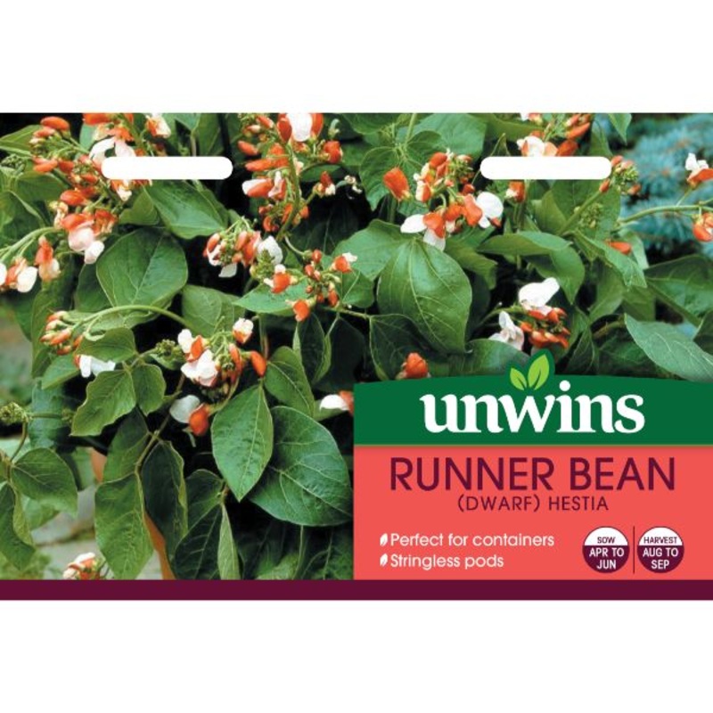 Unwins Seed Packet Runner Bean Dwarf Hestia