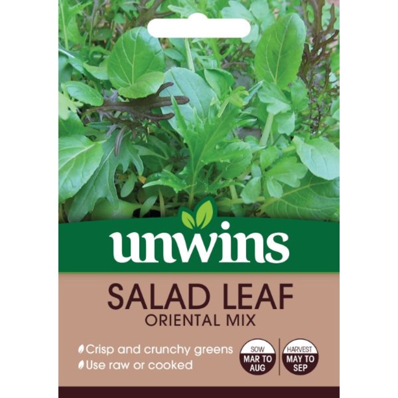 Unwins Seed Packet Salad Leaf Oriental Mix
