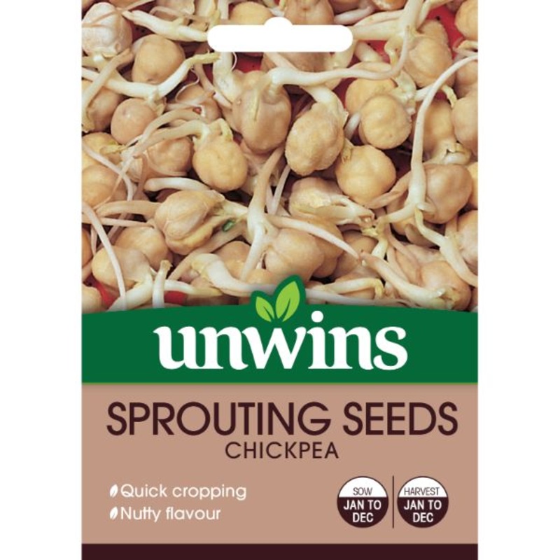 Unwins Seed Packet Sprouting Seeds Chickpea