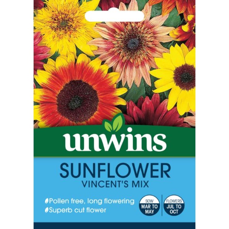 Unwins Seed Packet Sunflower Vincent’S Mix