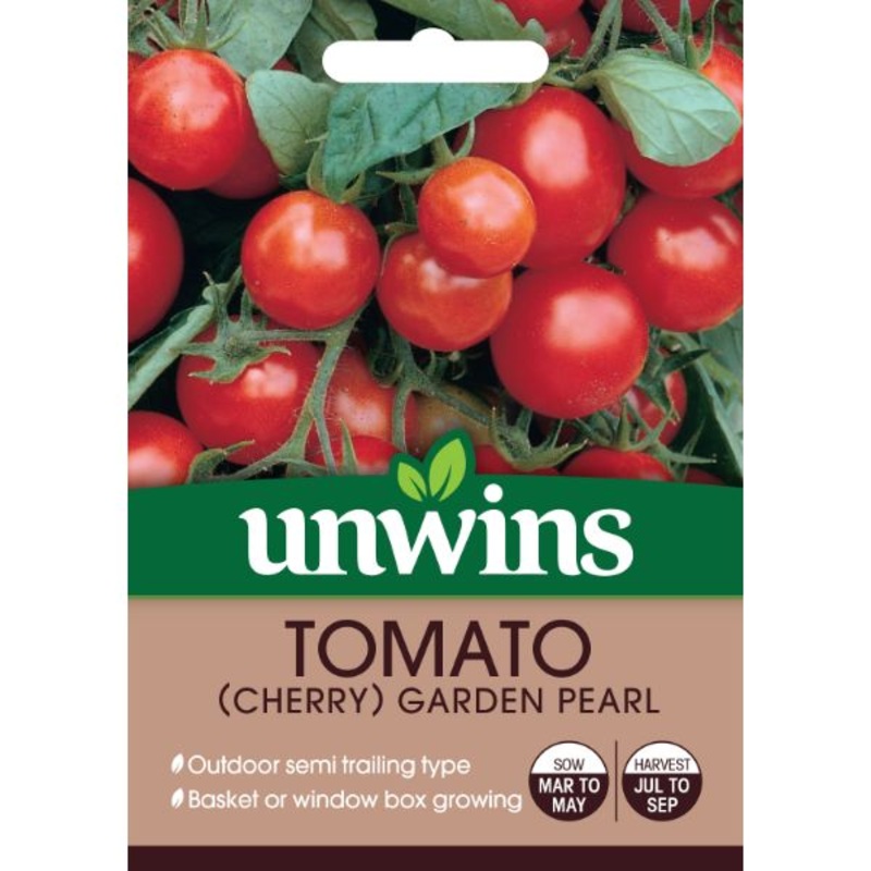 Unwins Seed Packet Tomato (Cherry) Garden Pearl