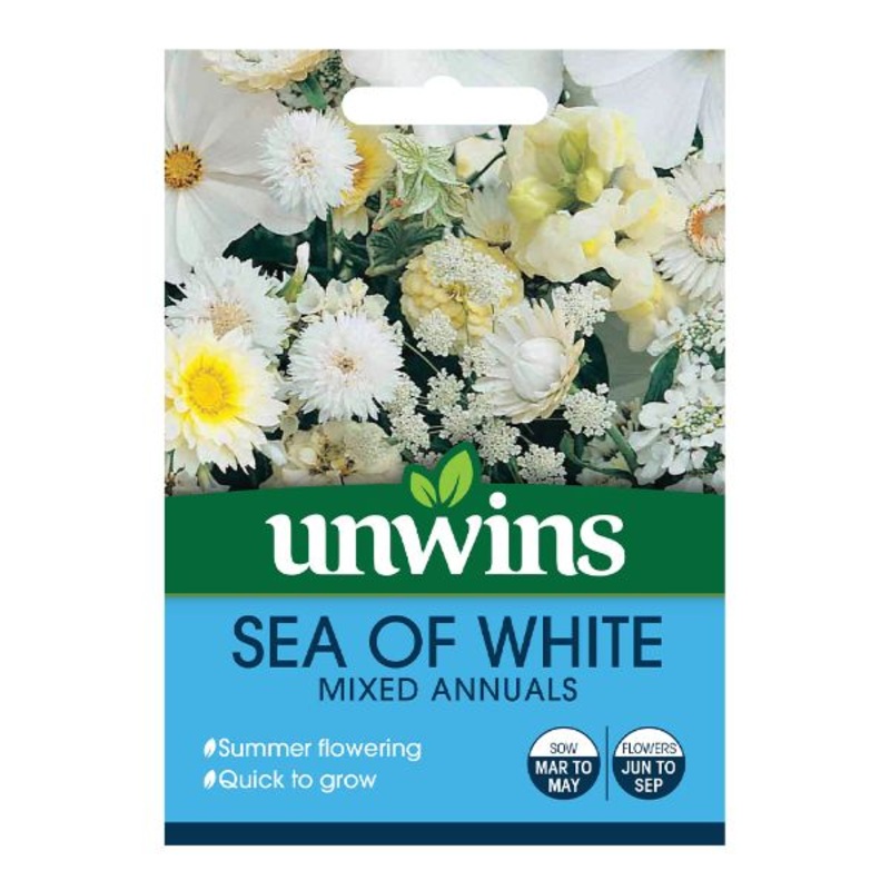 Unwins Seed Packet Unwins Sea Of White Mixed Annuals