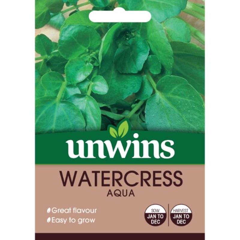 Unwins Seed Packet Watercress Aqua