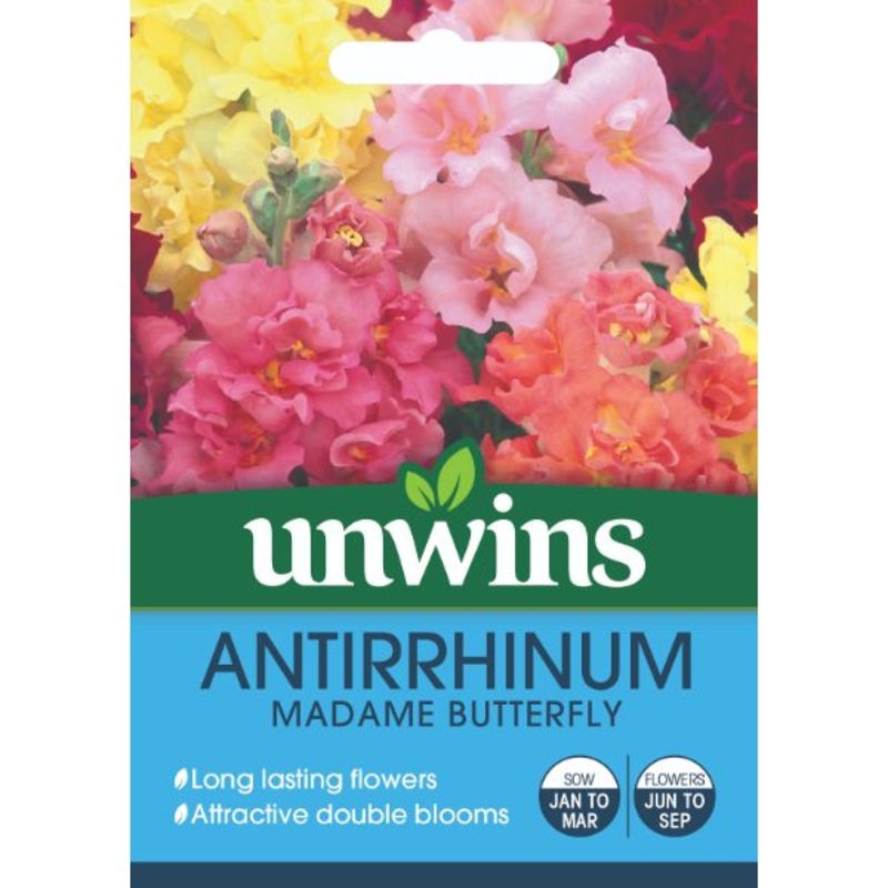 Unwins Seed Packet Antirrhinum Madame Butterfly