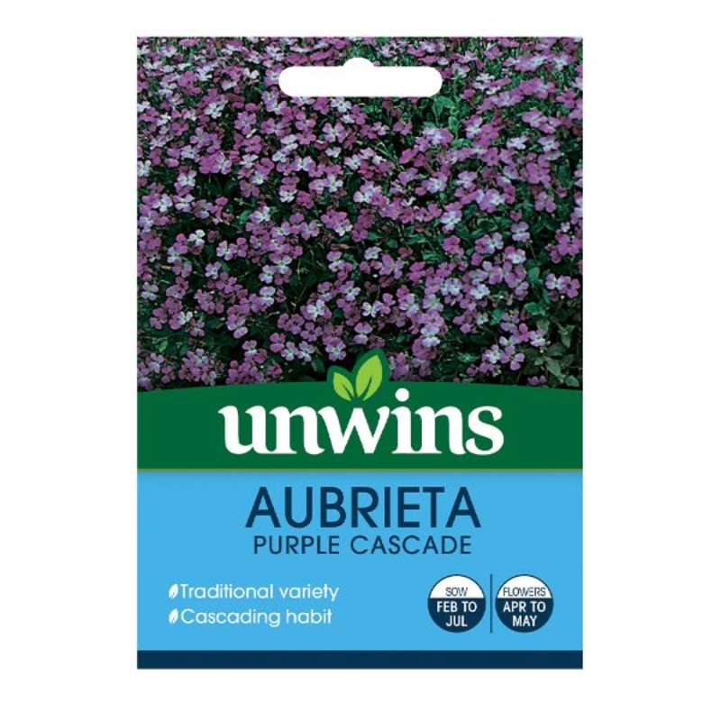 Unwins Seed Packet Aubrietia Purple Cascade