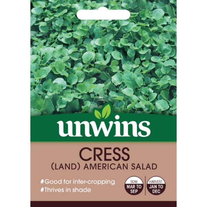 Unwins Seed Packet Cress Land American Salad